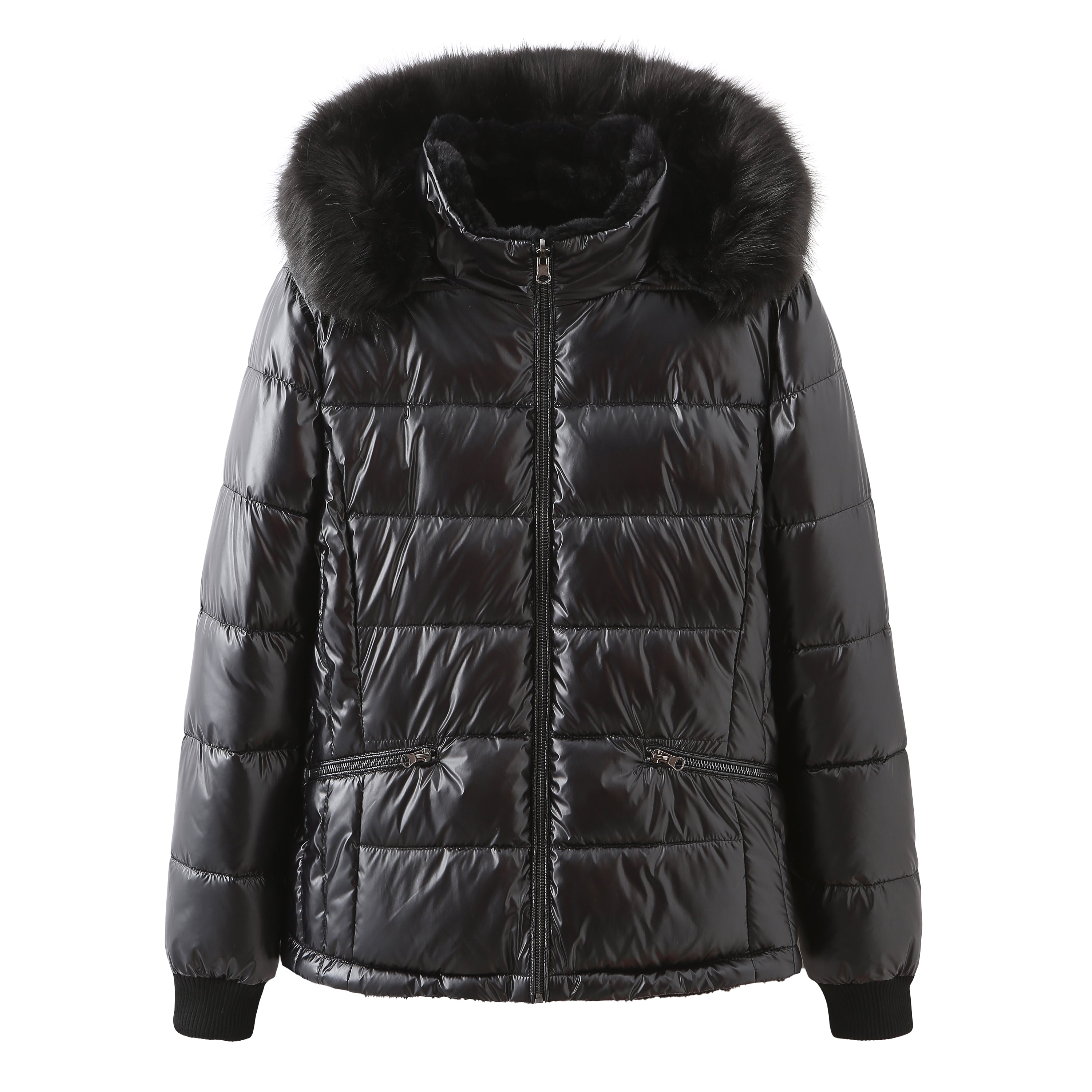 Women Faux Fur jacket double wear
