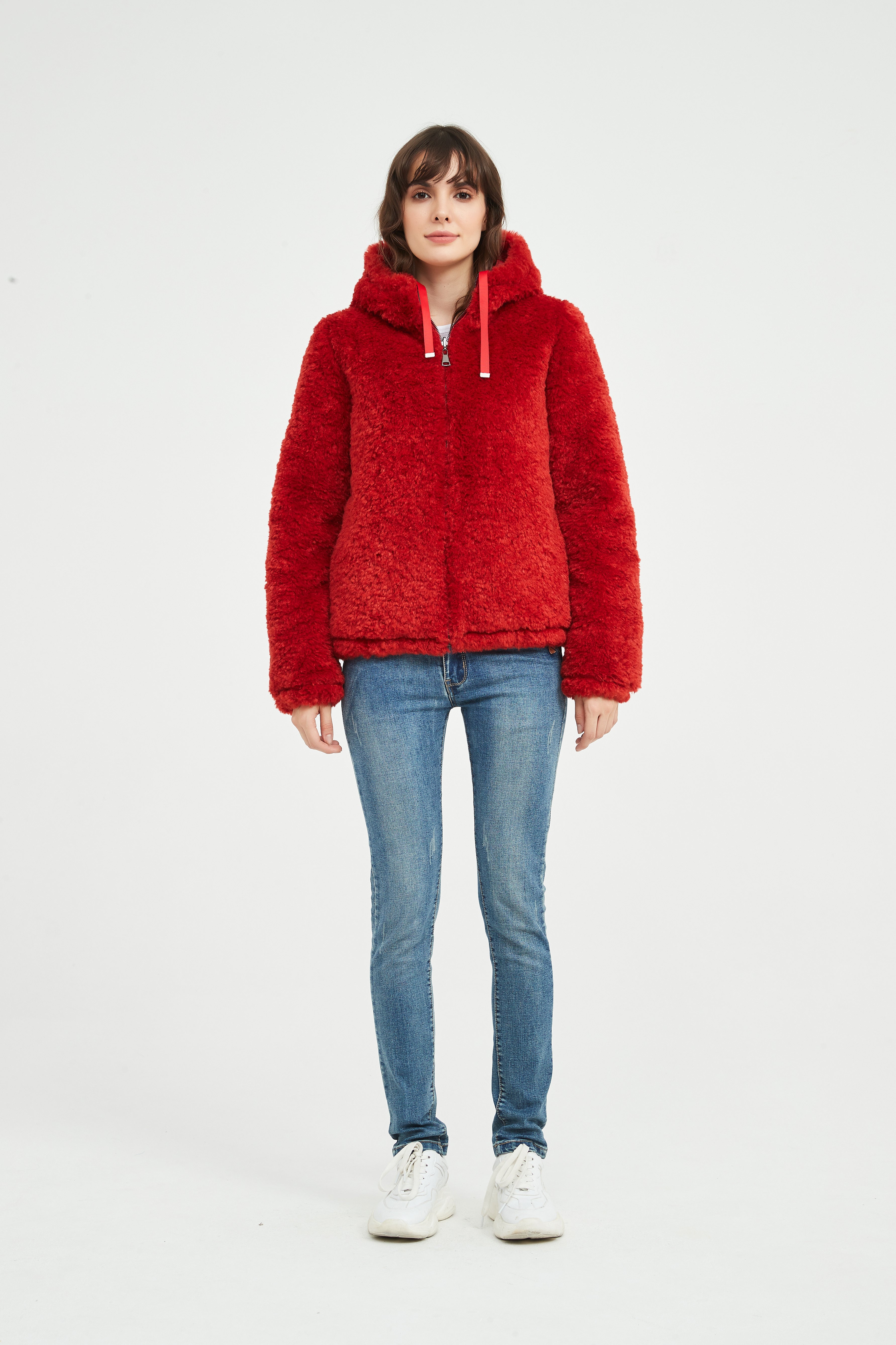 Women Faux Fur jacket double wear