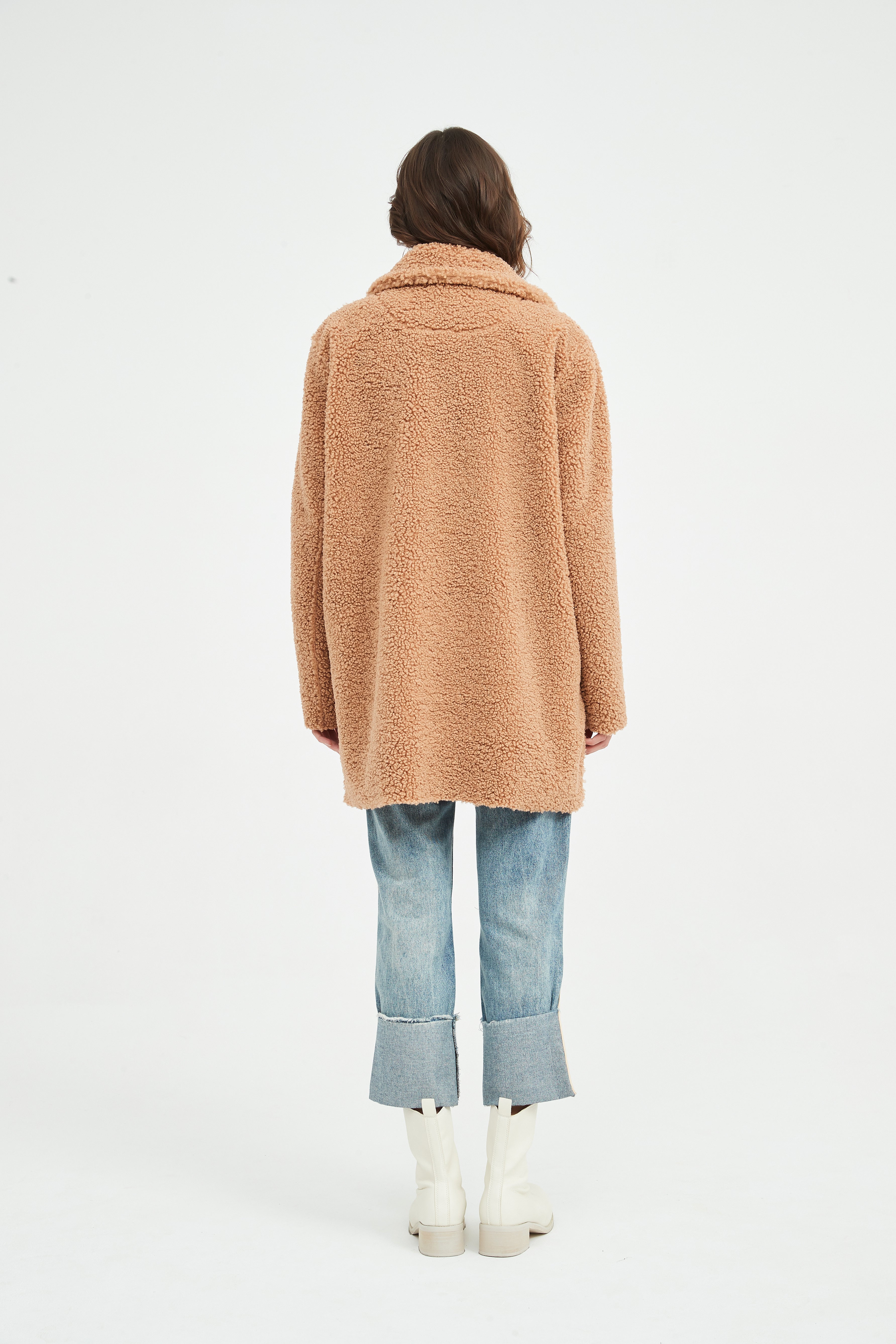 Ladies' Single Breasted Faux Fur Coat