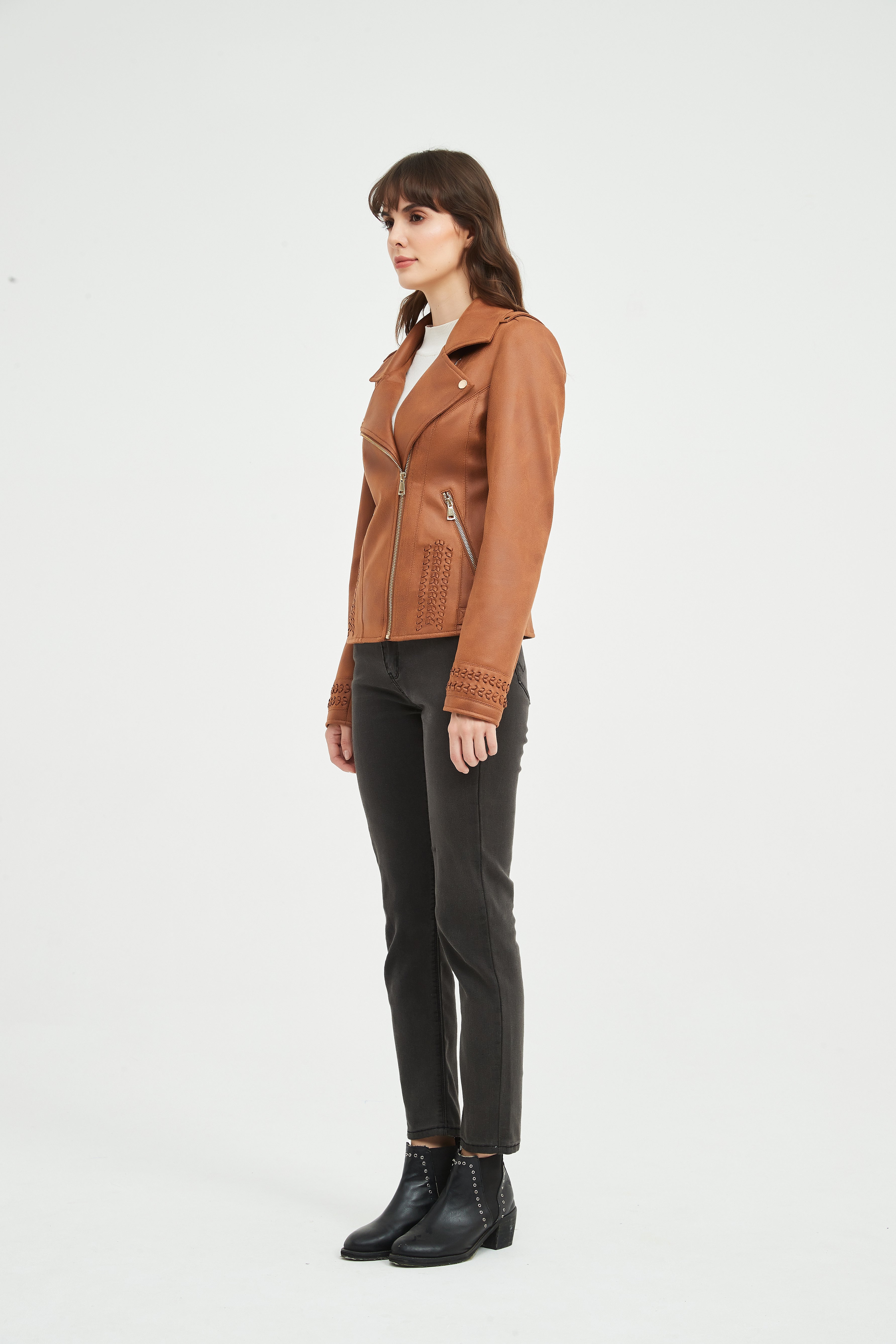 Ladies' Knitted Suede Jacket