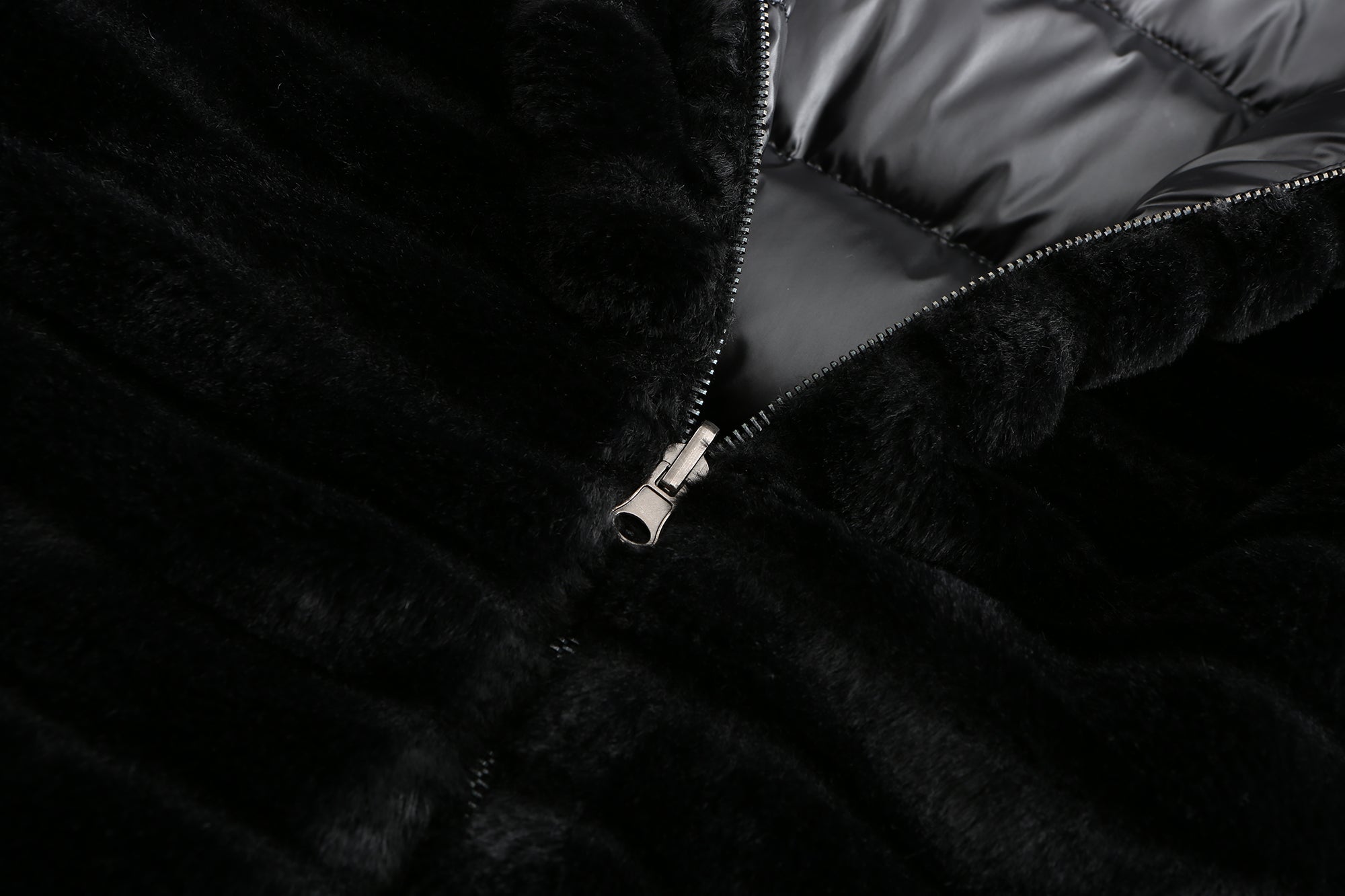 Women Faux Fur jacket double wear