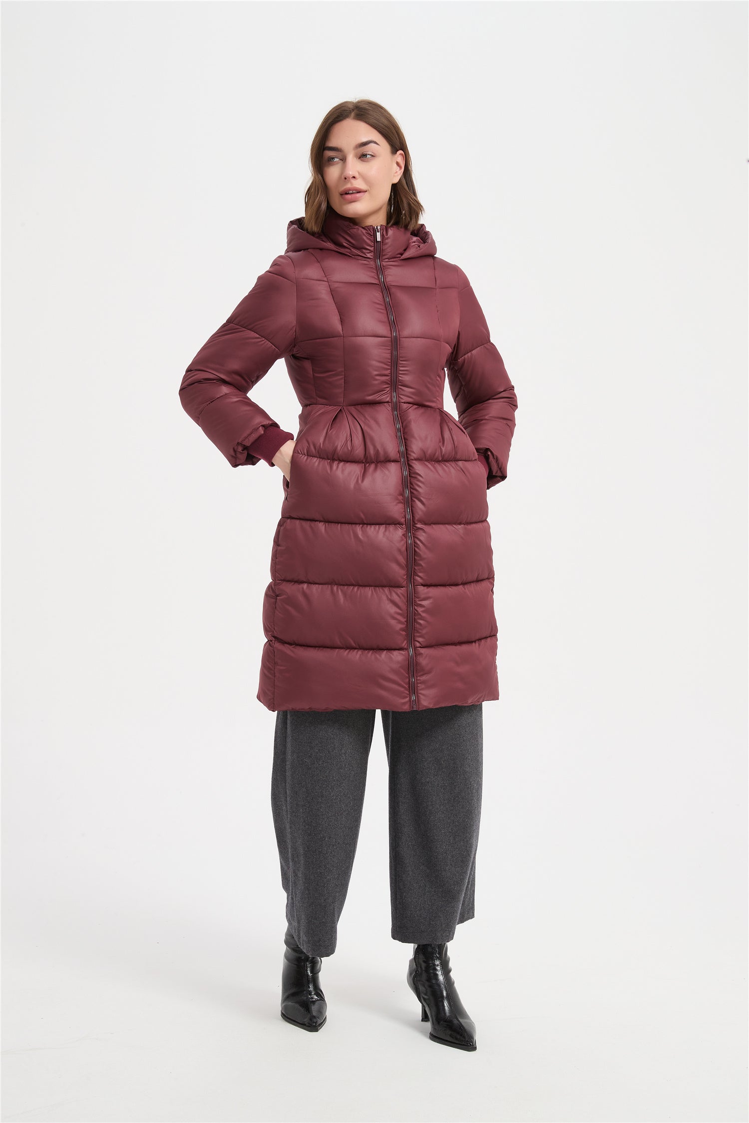 Women slim warmly padded coat
