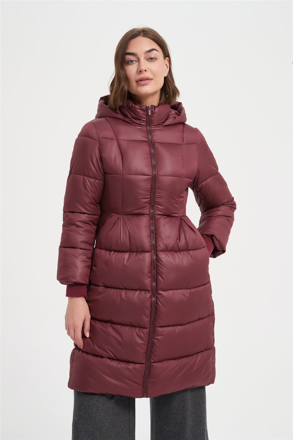 Women slim warmly padded coat