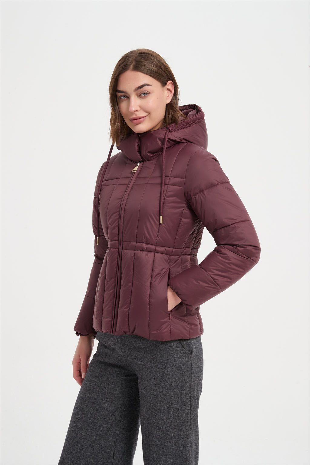 Women warm water proof slim padded jacket