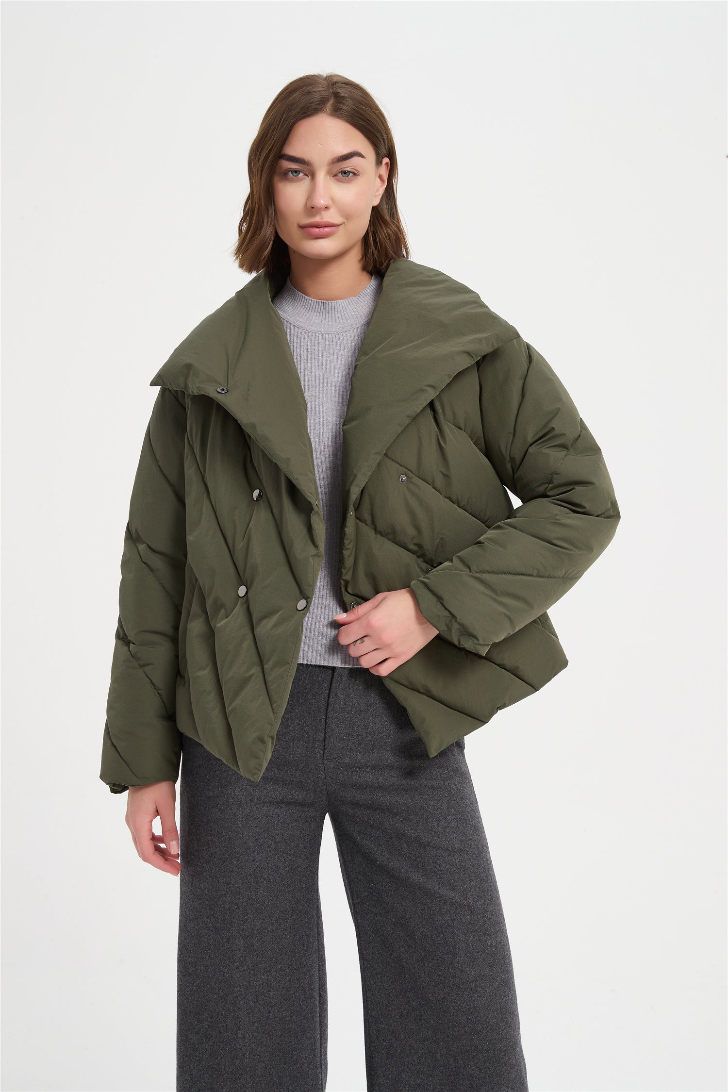 Women warm water proof casual padded jacket