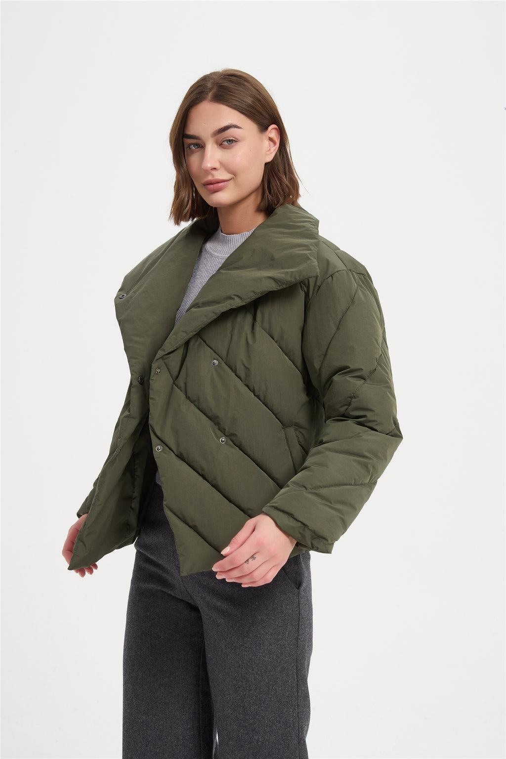 Women warm water proof casual padded jacket