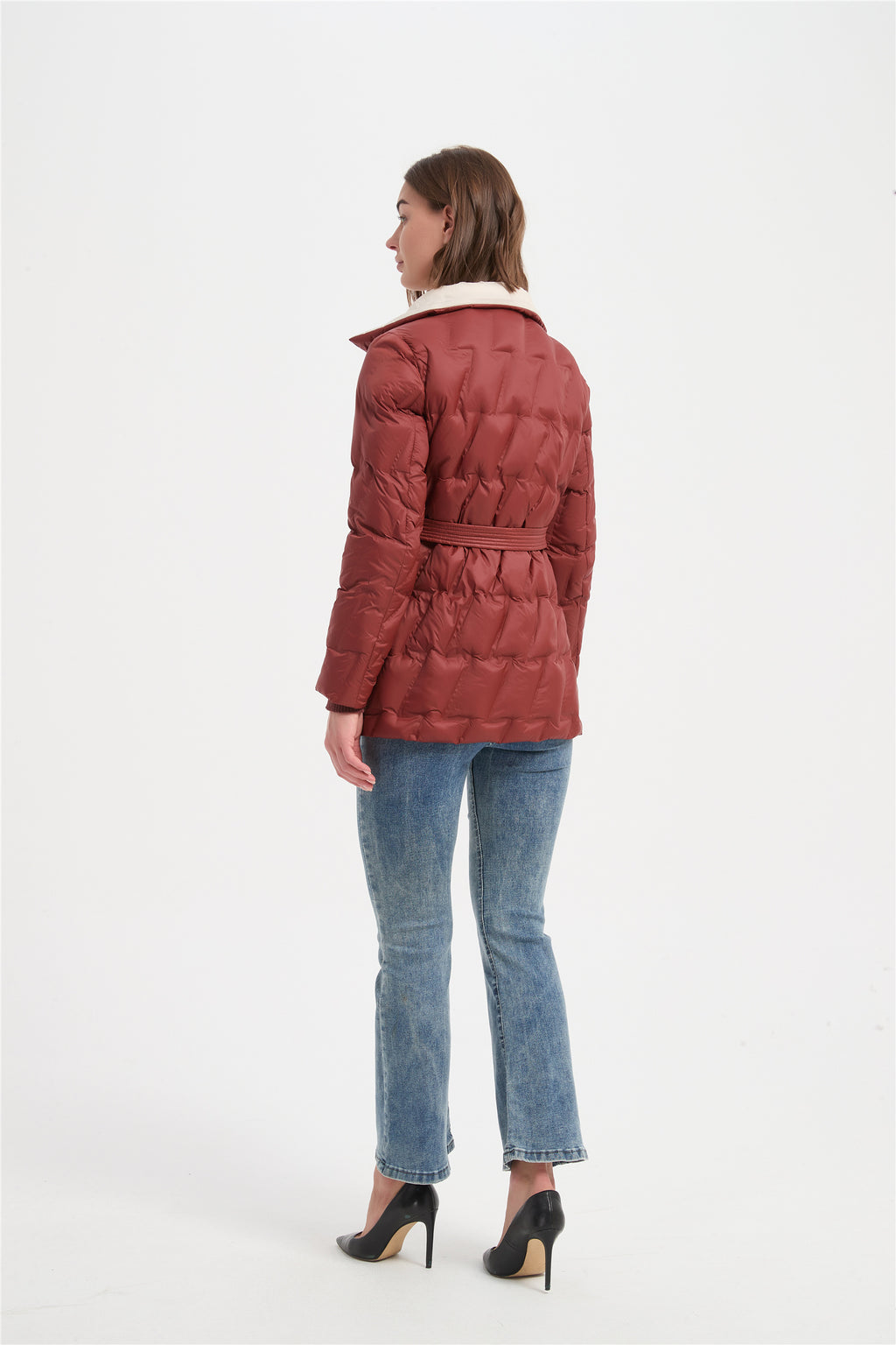 Women soft tube fabric padded jacket