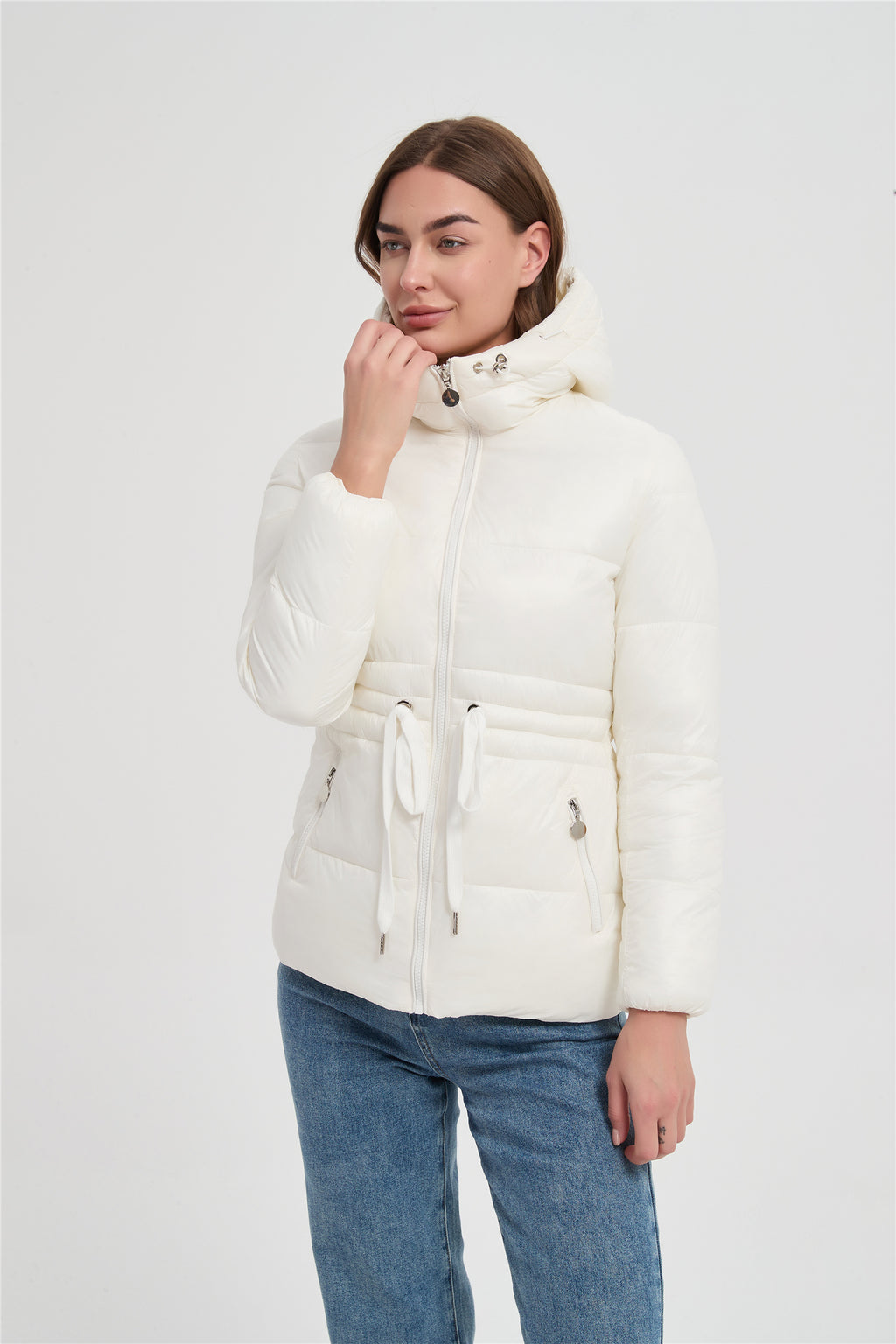 Women soft padded jacket with hood