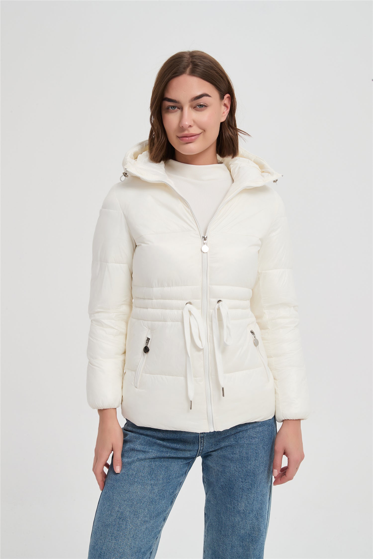 Women soft padded jacket with hood