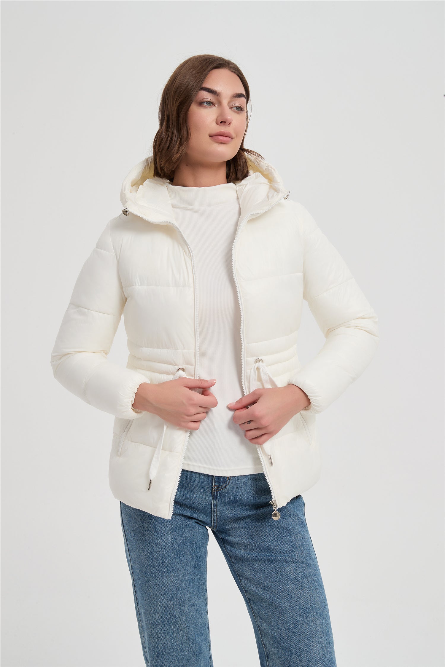 Women soft padded jacket with hood