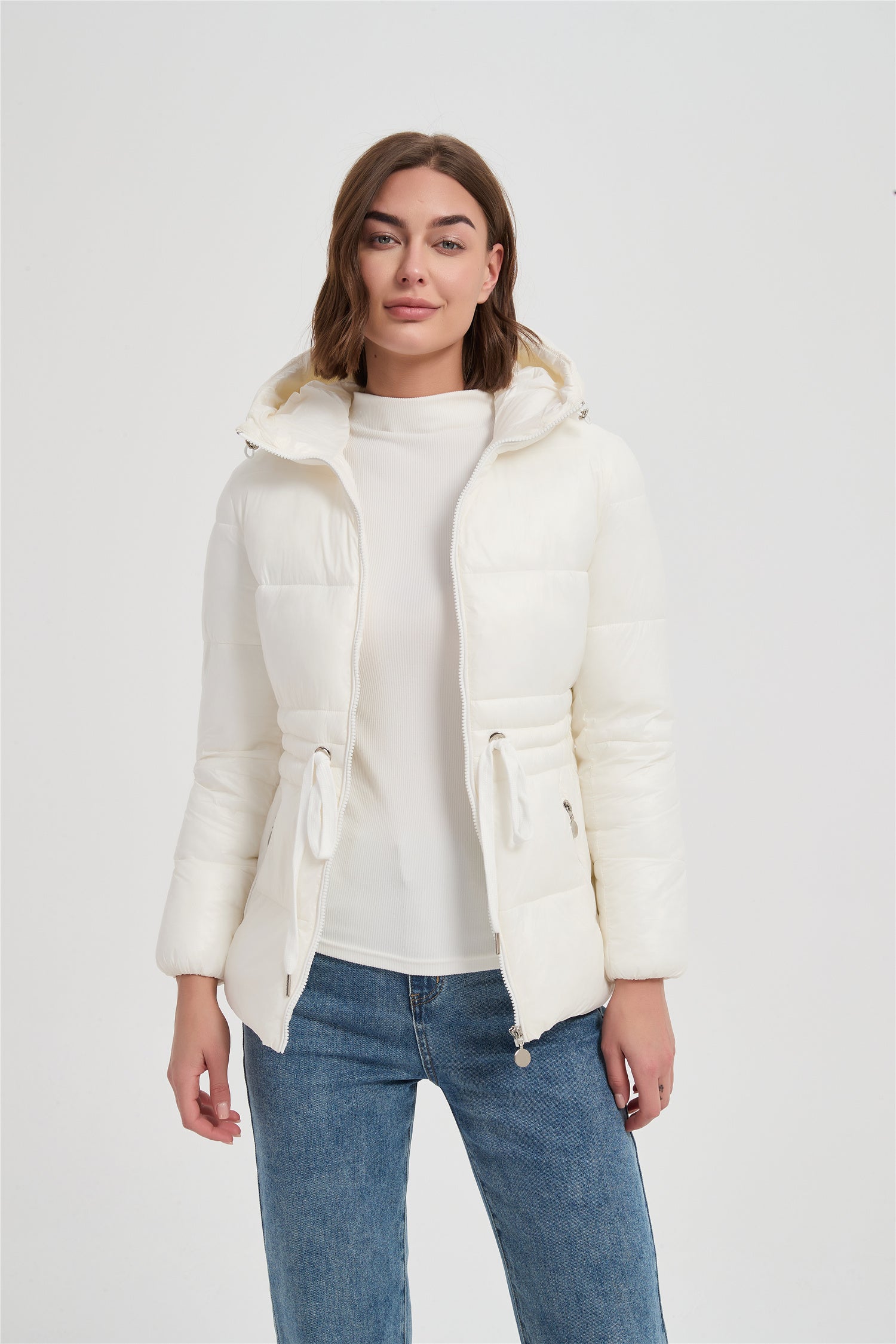 Women soft padded jacket with hood