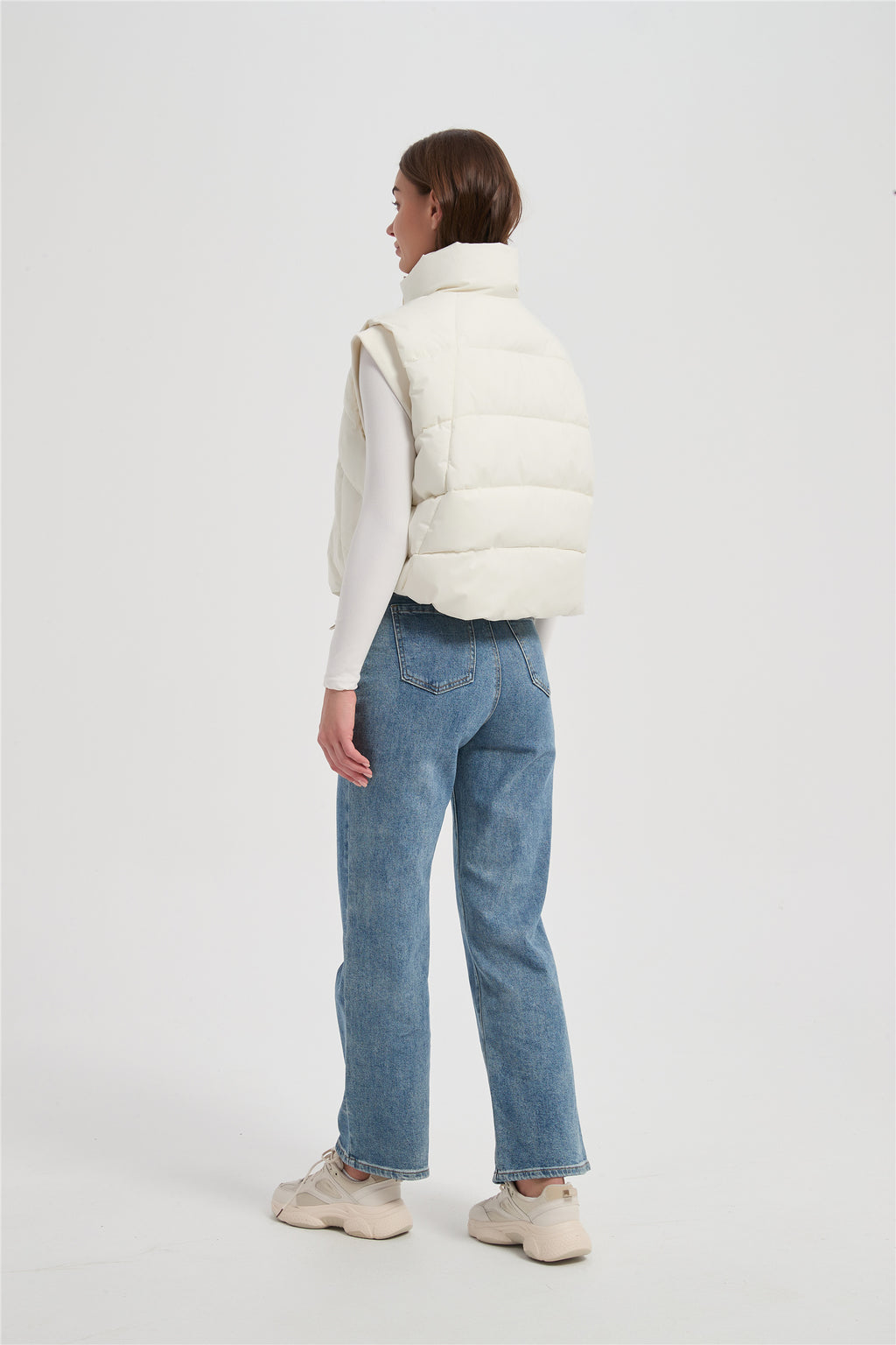 Women short padded vest