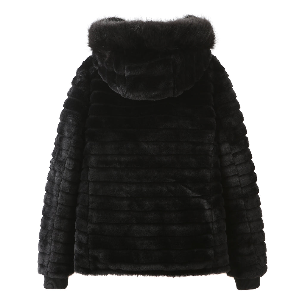 Women Faux Fur jacket double wear
