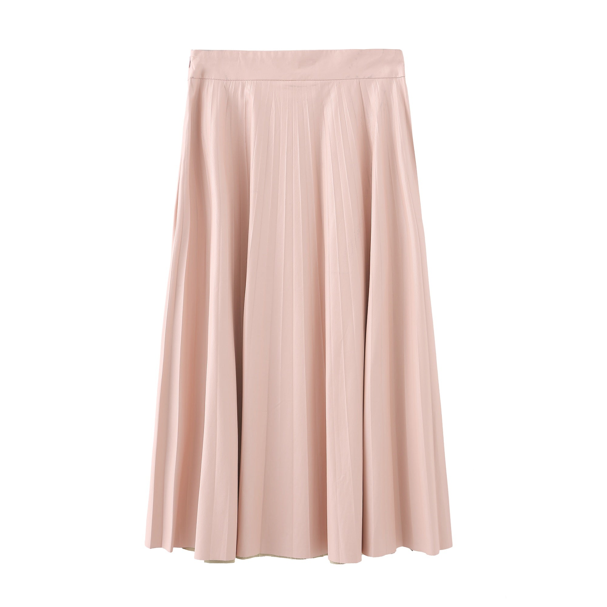 Women PU pleated skirt