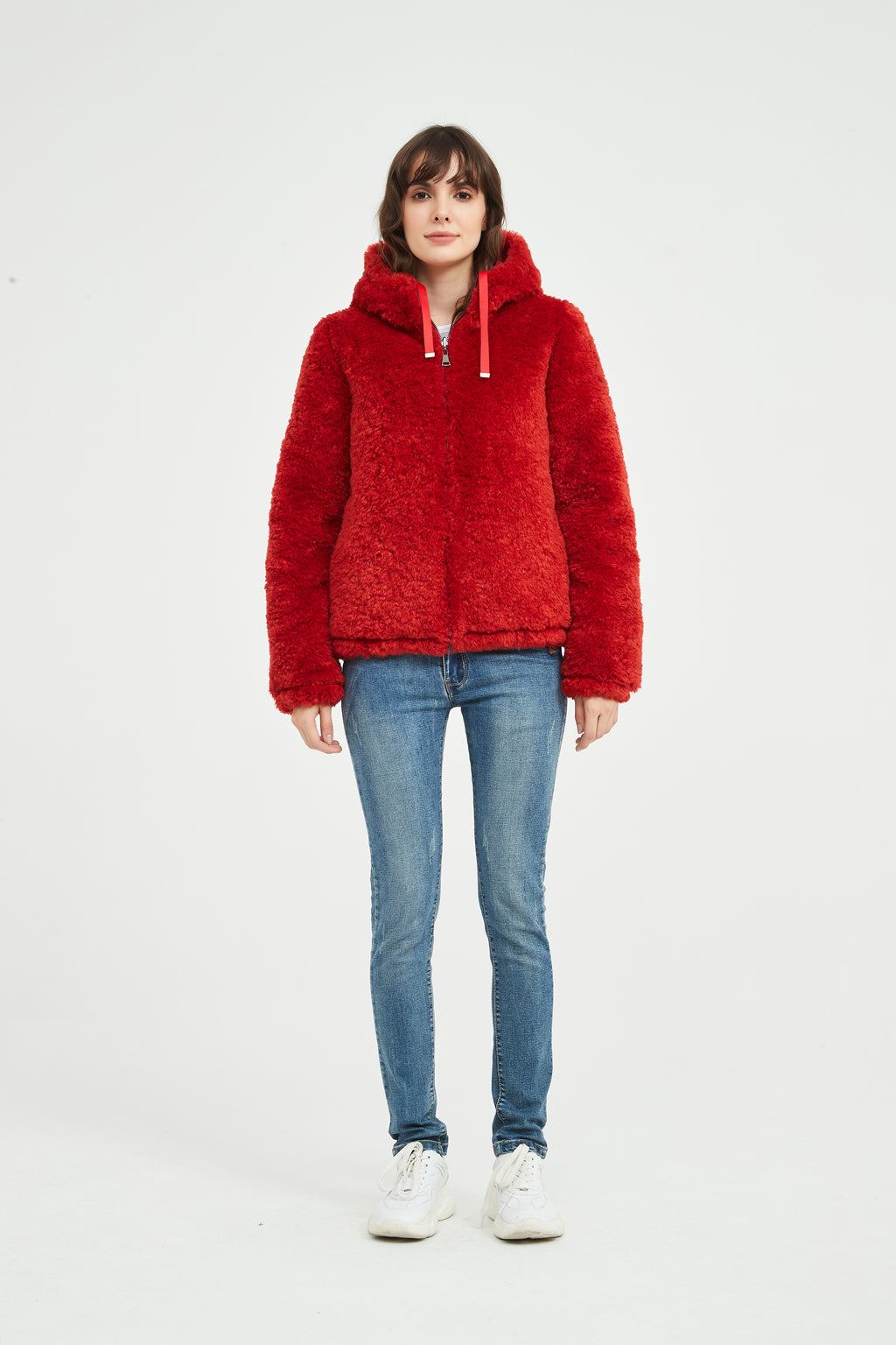 Women Faux Fur jacket double wear