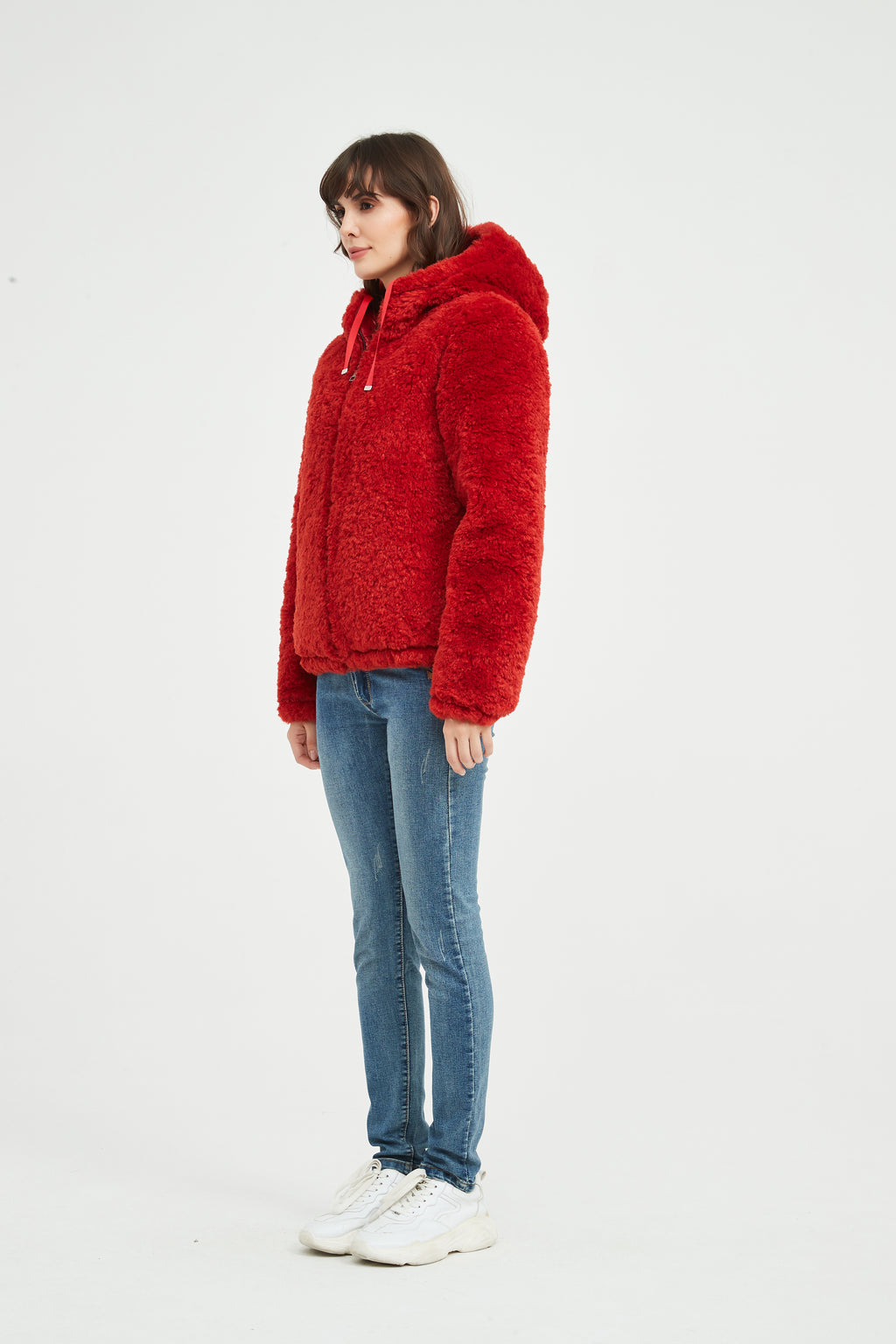 Women Faux Fur jacket double wear