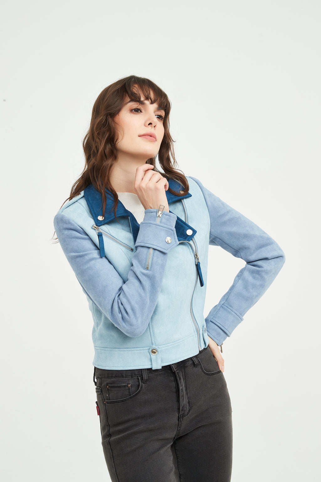 Ladies' Knitted Suede Jacket