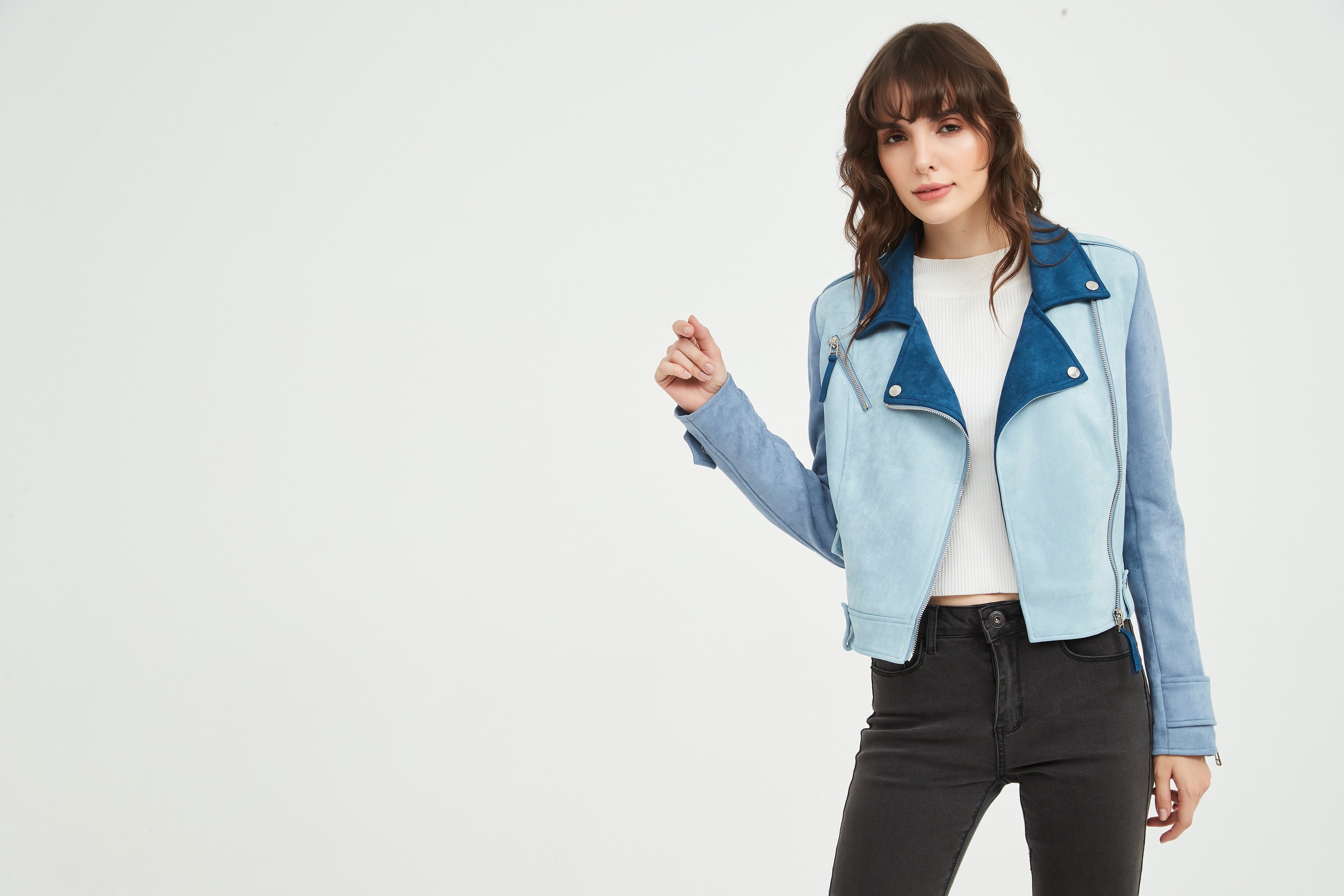 Ladies' Knitted Suede Jacket