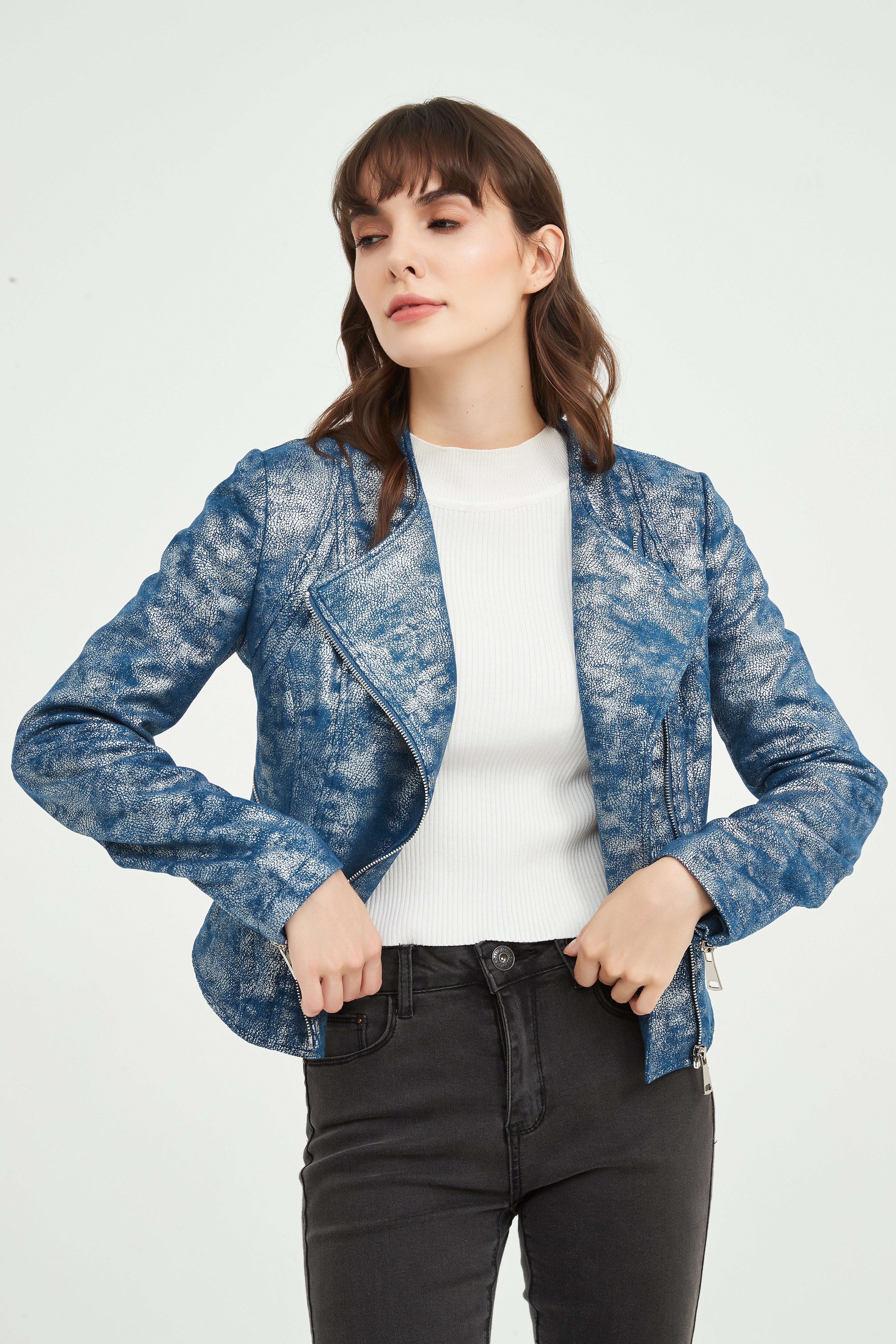 Ladies' Knitted Suede Jacket