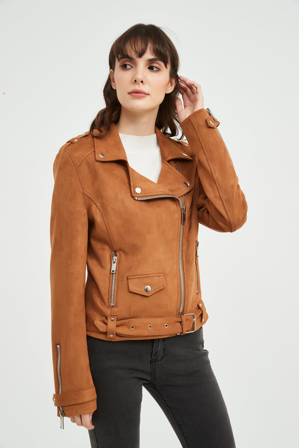 Ladies' Knitted Suede Jacket