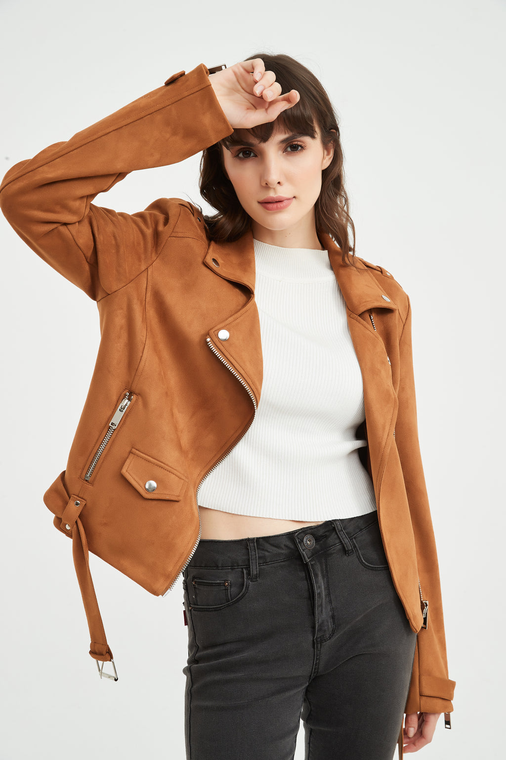 Ladies' Knitted Suede Jacket