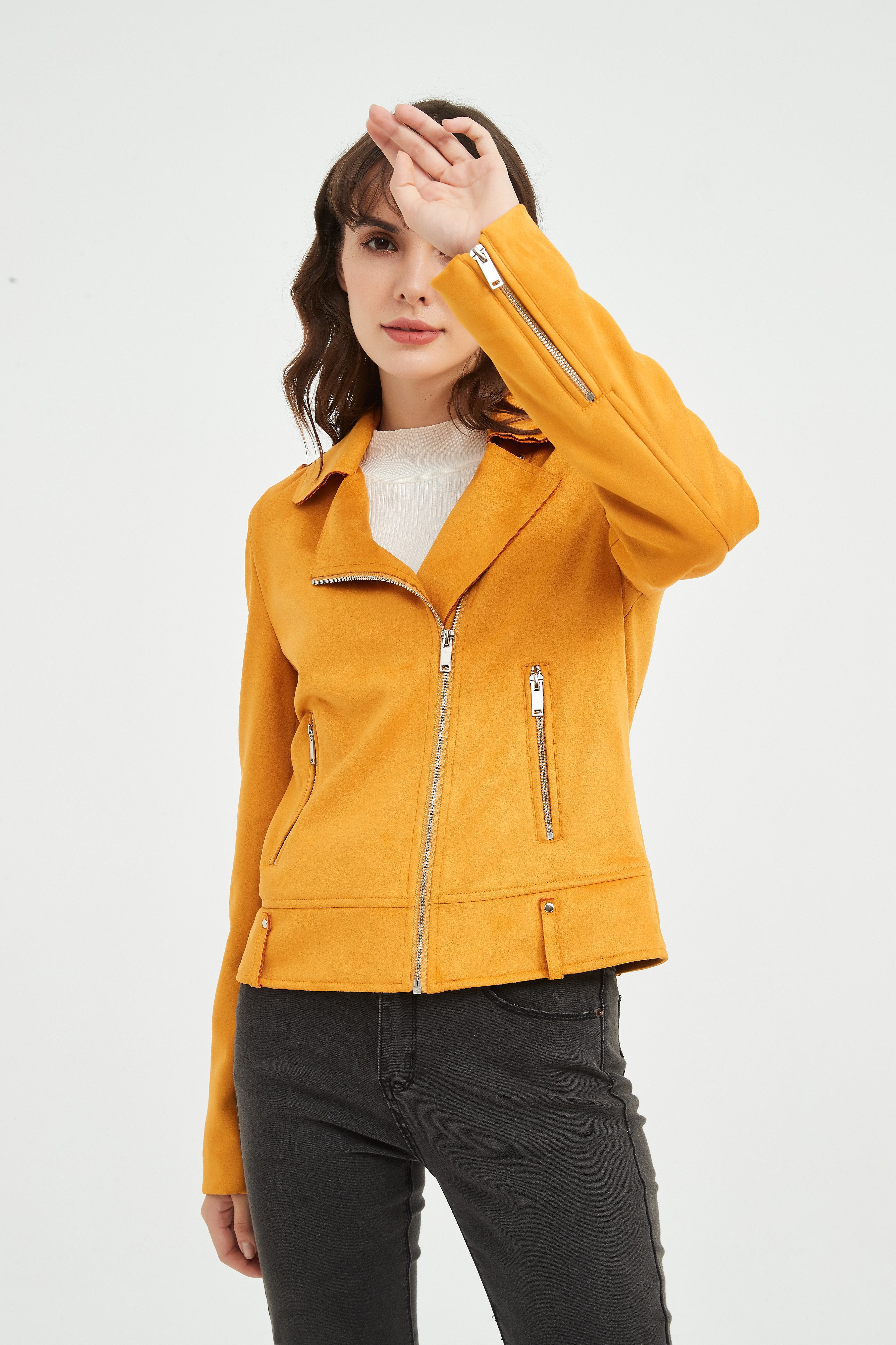 Ladies' Knitted Suede Jacket