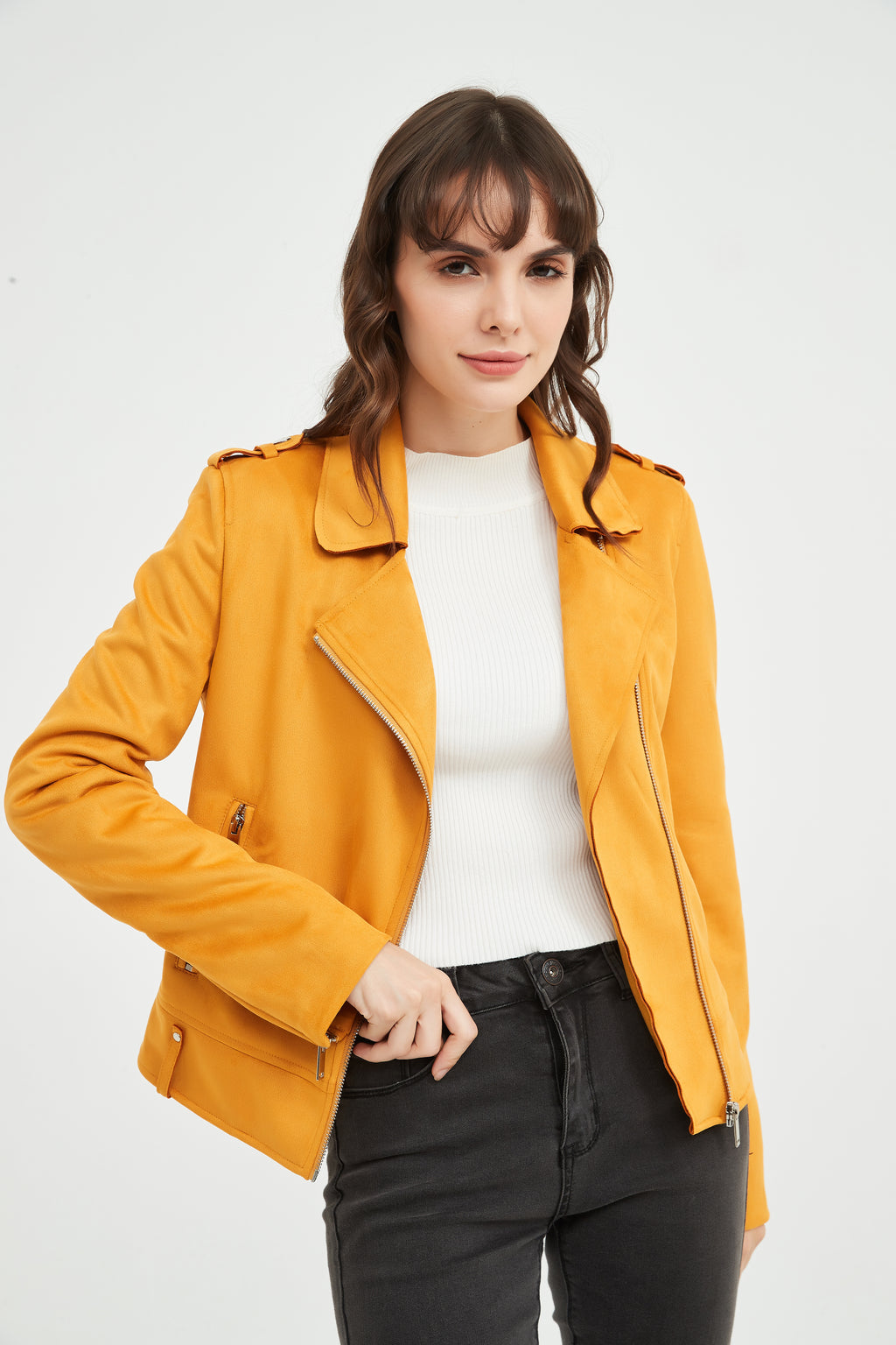 Ladies' Knitted Suede Jacket