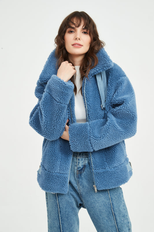 Ladies' Casual Faux Fur Jacket