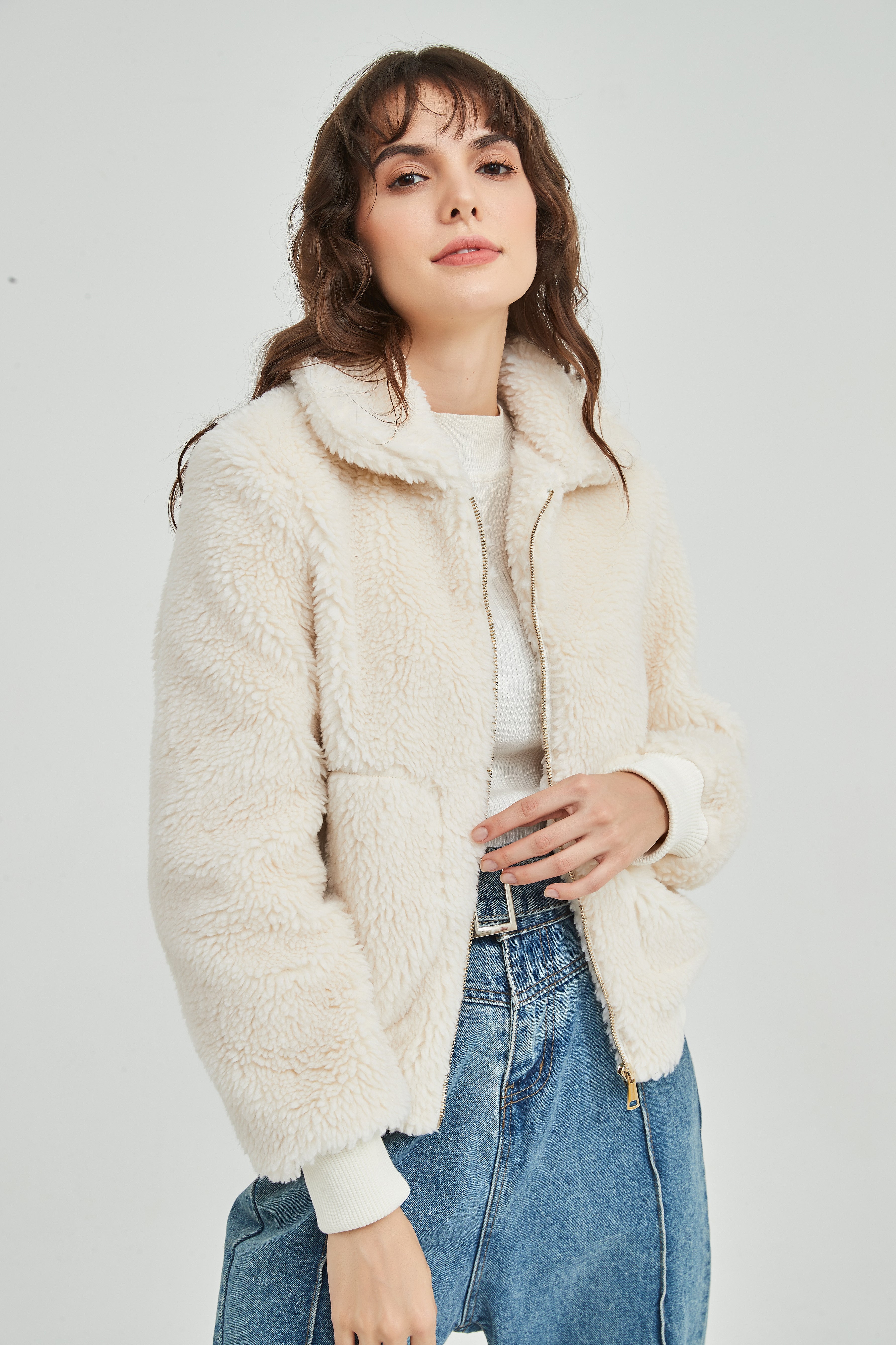 Ladies' Fashion Faux Fur Jacket