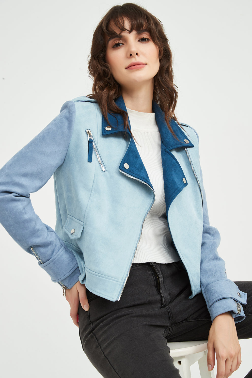 Ladies' Knitted Suede Jacket