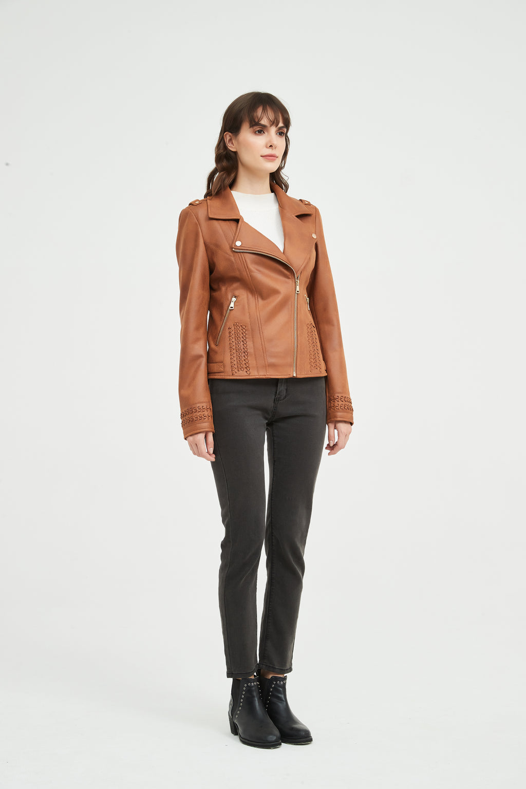 Ladies' Knitted Suede Jacket