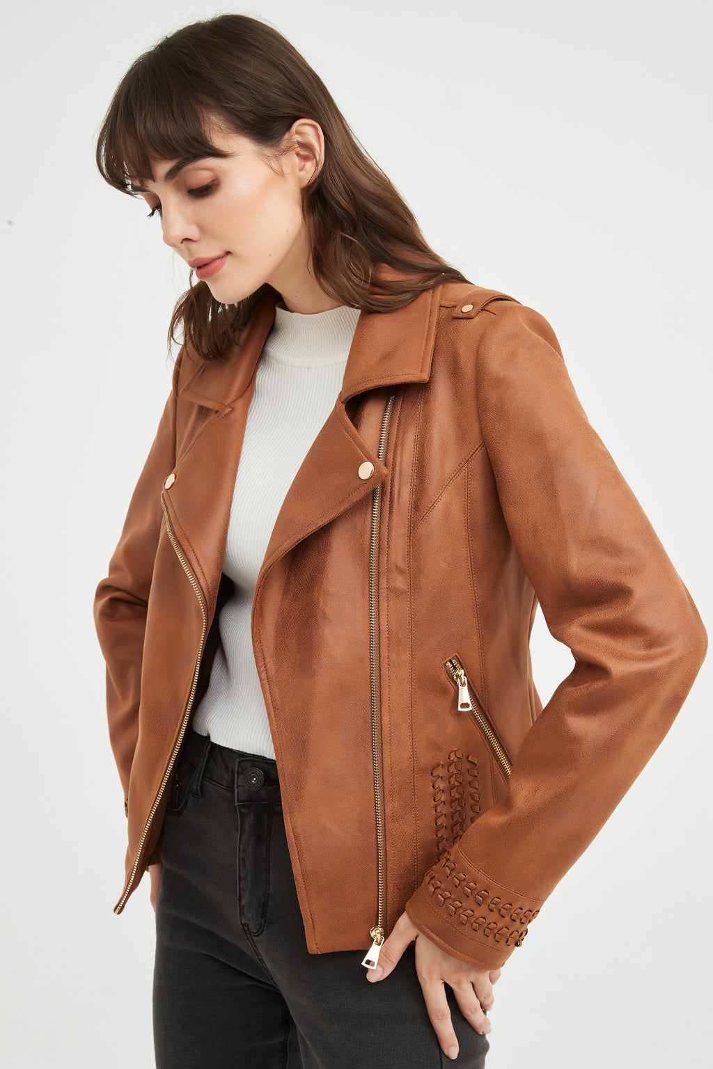 Ladies' Knitted Suede Jacket