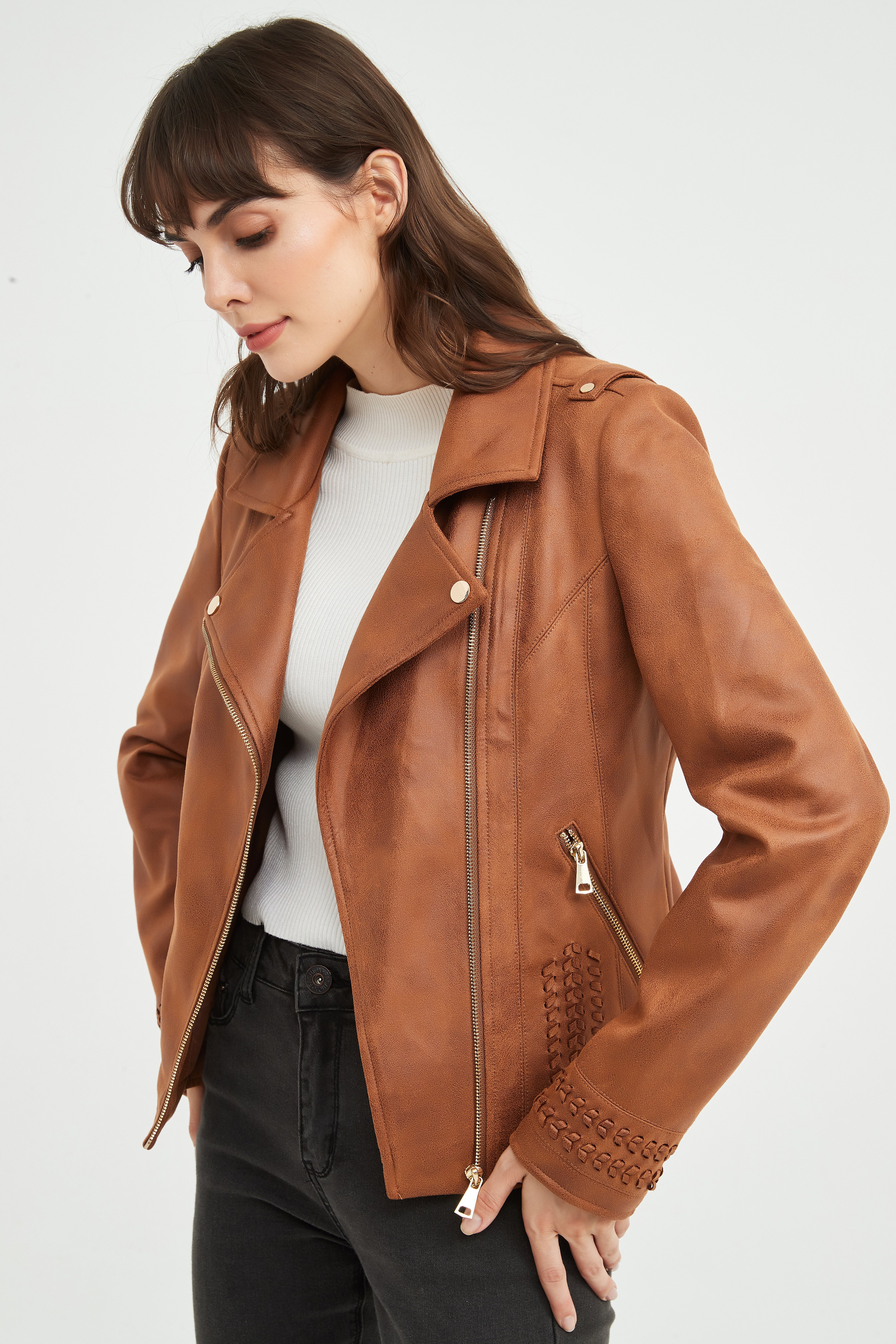 Ladies' Knitted Suede Jacket