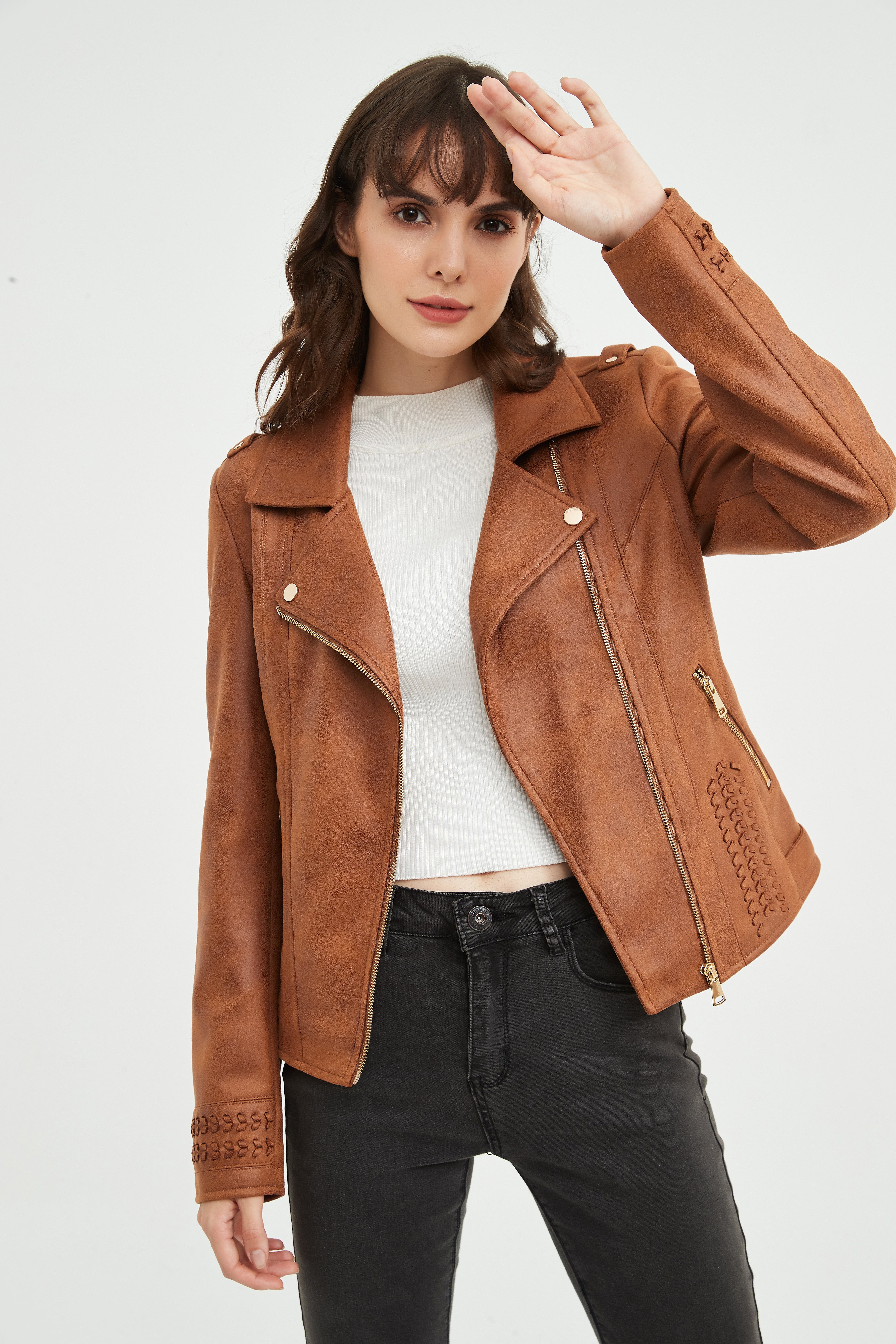Ladies' Knitted Suede Jacket