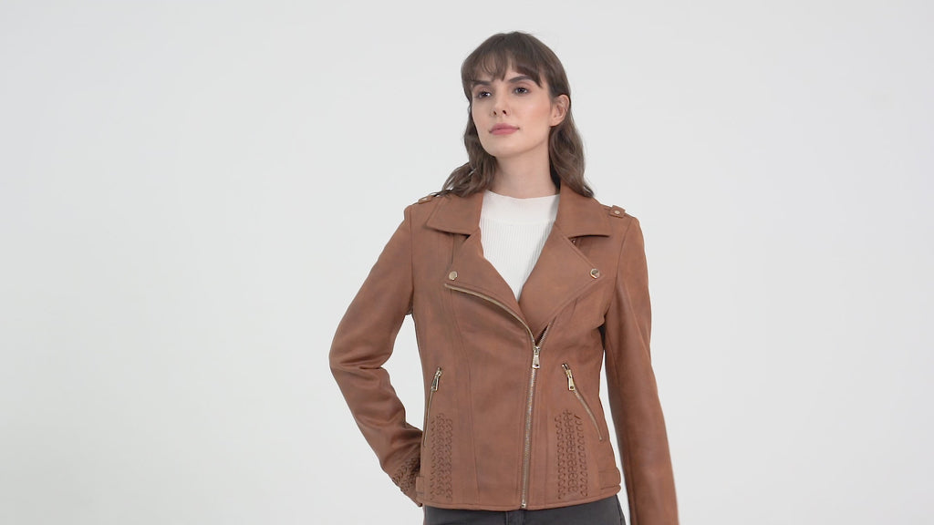 Ladies' Knitted Suede Jacket