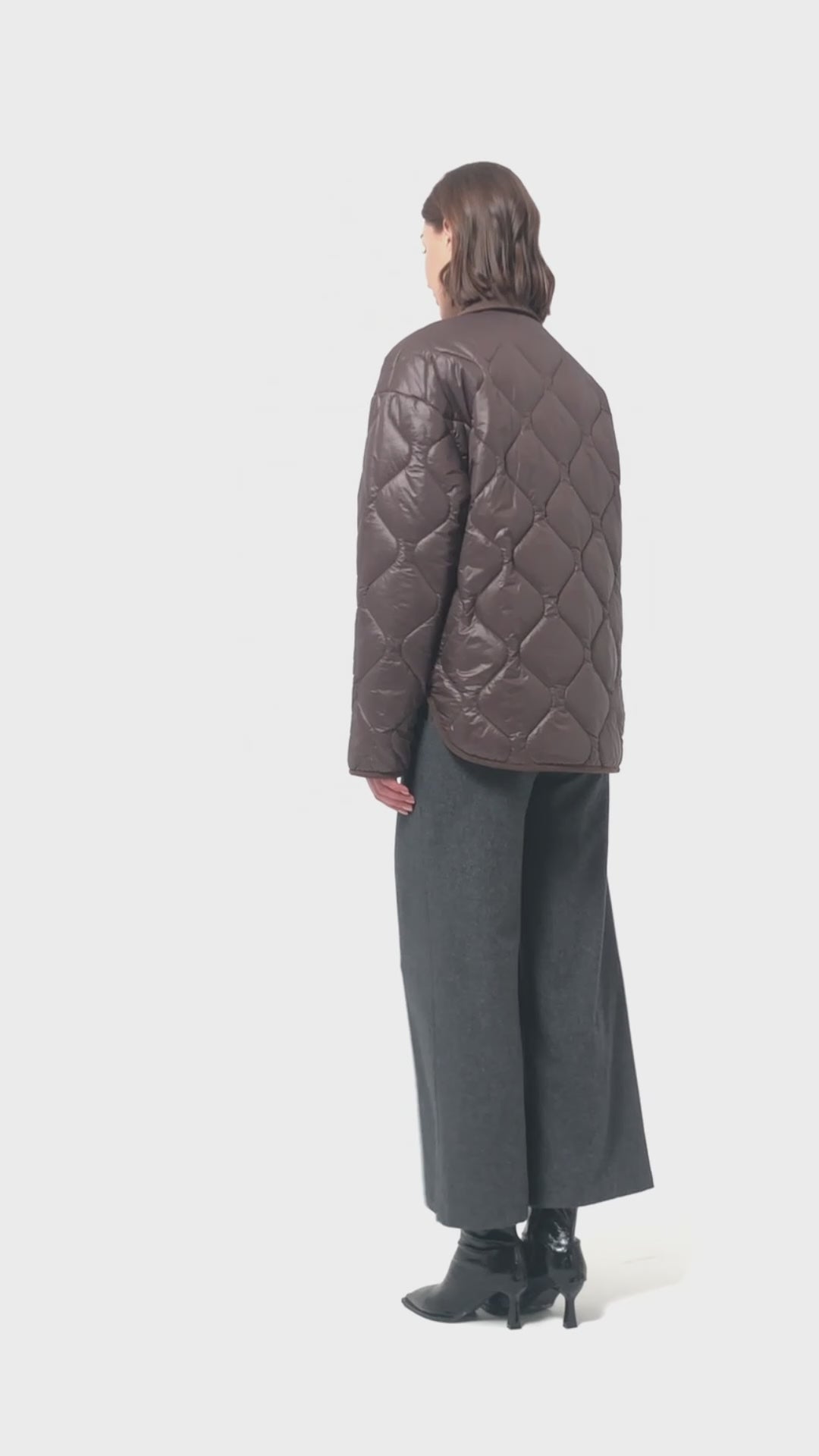 Women fancy quilting loose padded jacket