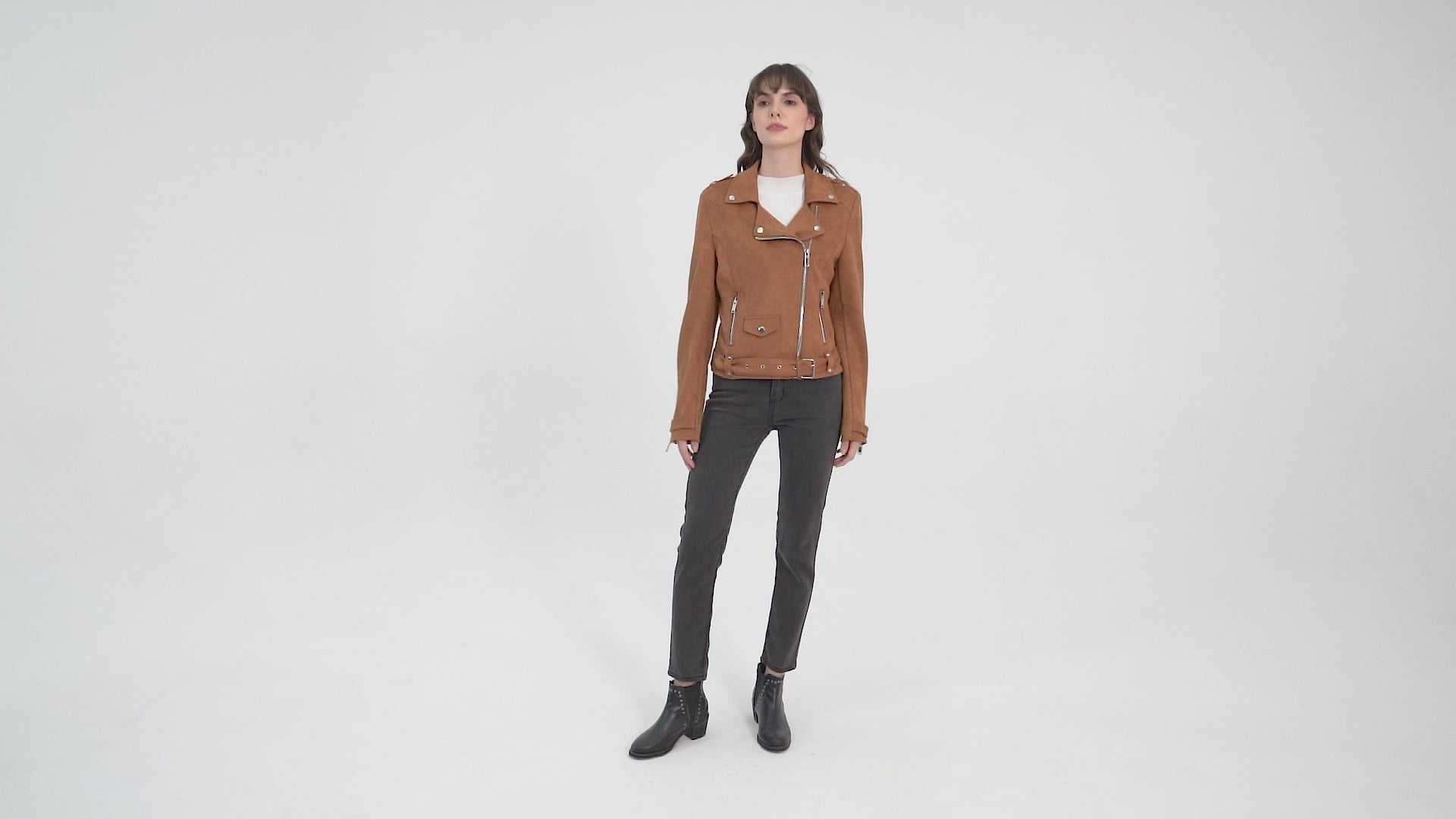 Ladies' Knitted Suede Jacket