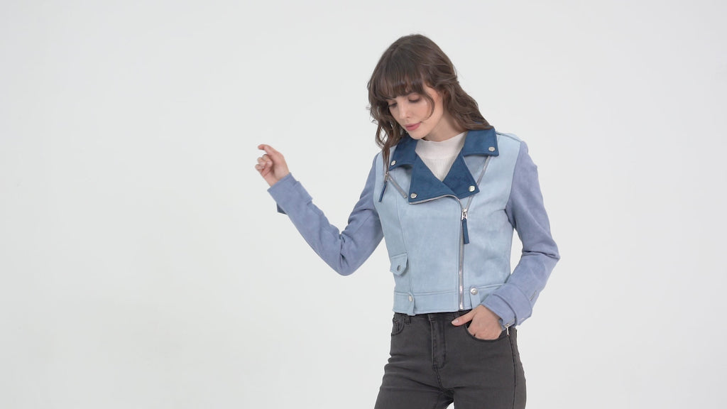 Ladies' Knitted Suede Jacket