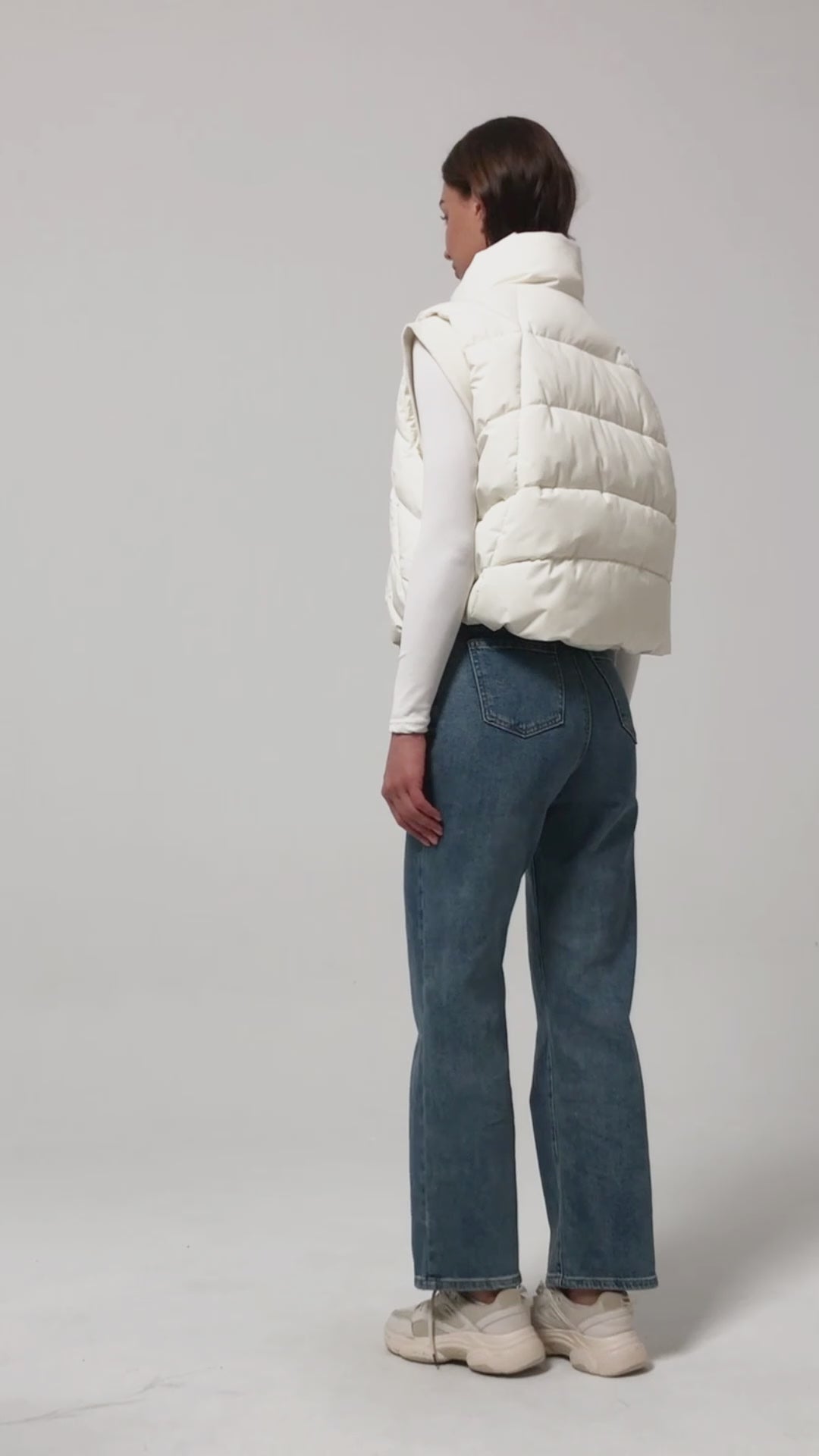 Women short padded vest